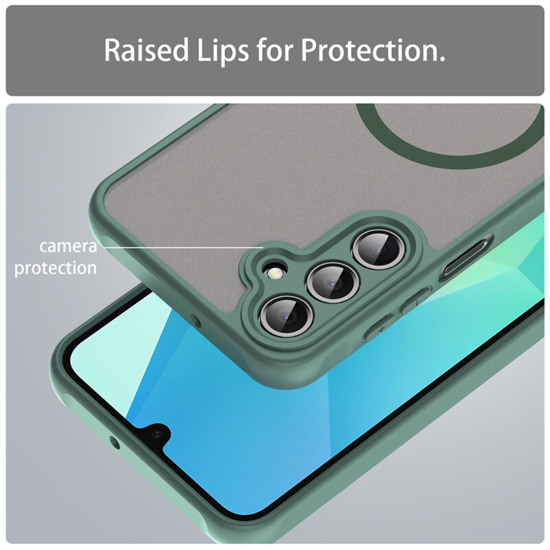 Husa Samsung Galaxy A16 5G Techsuit HaloFrost II MagSafe, verde
