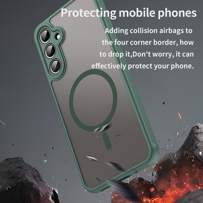 Husa Samsung Galaxy A16 5G Techsuit HaloFrost II MagSafe, verde