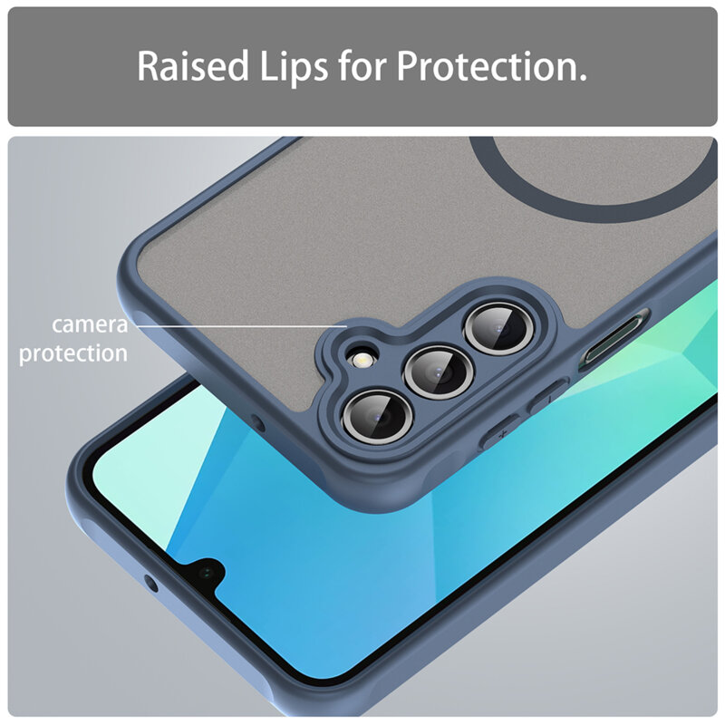 Husa Samsung Galaxy A16 5G Techsuit HaloFrost II MagSafe, bleumarin