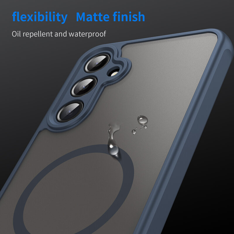 Husa Samsung Galaxy A16 5G Techsuit HaloFrost II MagSafe, bleumarin