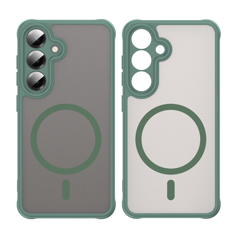 Husa Samsung Galaxy S25 Techsuit HaloFrost II MagSafe, verde