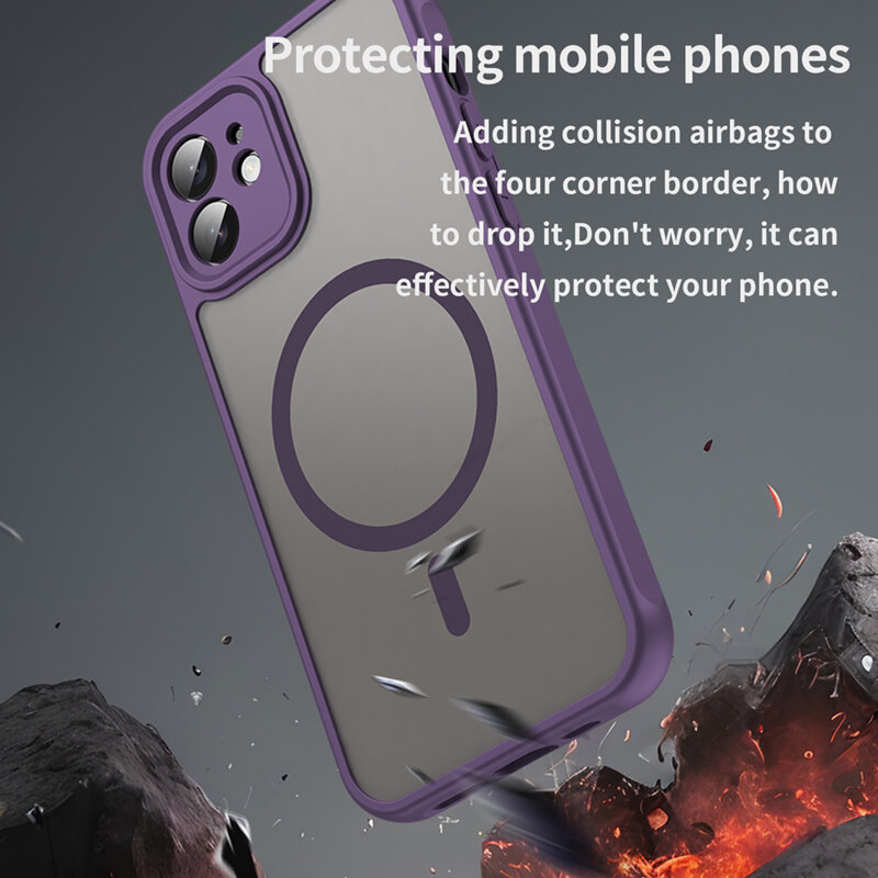 Husa iPhone 12 Techsuit HaloFrost II MagSafe, mov