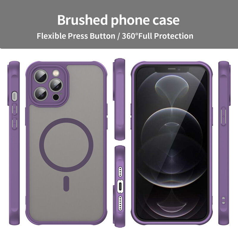 Husa iPhone 12 Pro Techsuit HaloFrost II MagSafe, mov