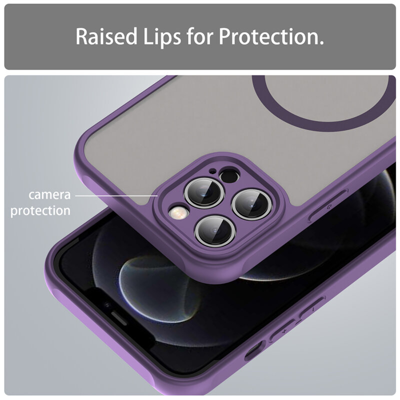 Husa iPhone 12 Pro Techsuit HaloFrost II MagSafe, mov