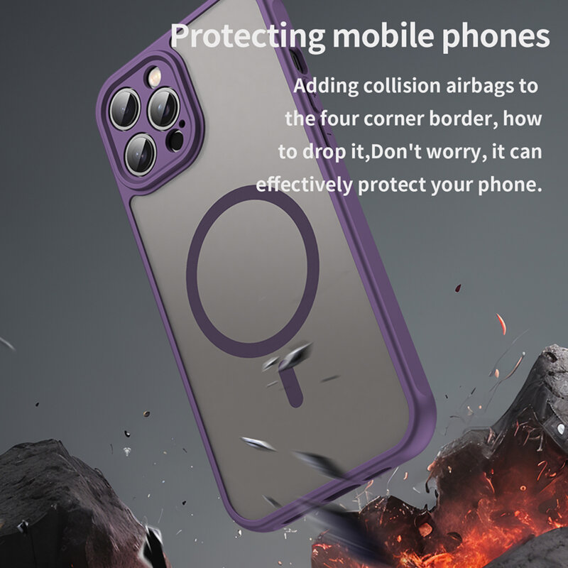 Husa iPhone 12 Pro Techsuit HaloFrost II MagSafe, mov