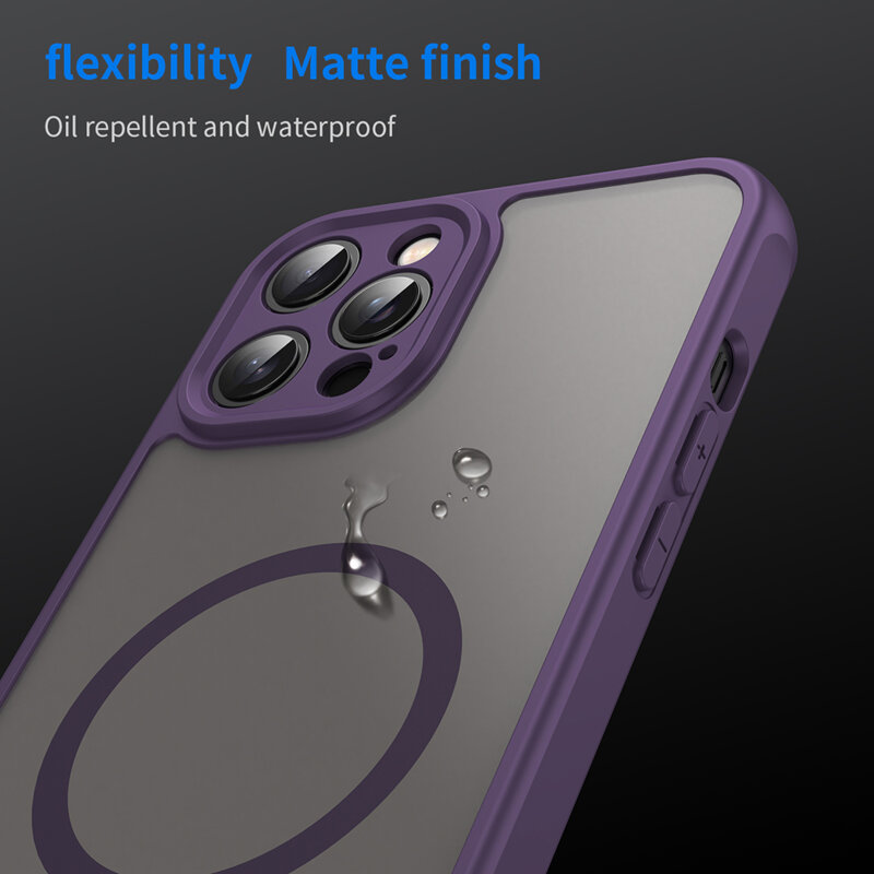 Husa iPhone 12 Pro Techsuit HaloFrost II MagSafe, mov