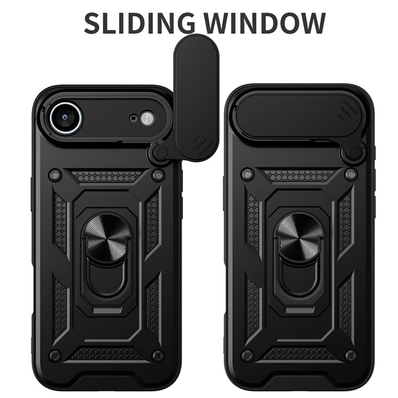 Husa iPhone 17 Air protectie camera Techsuit CamShield Series, negru