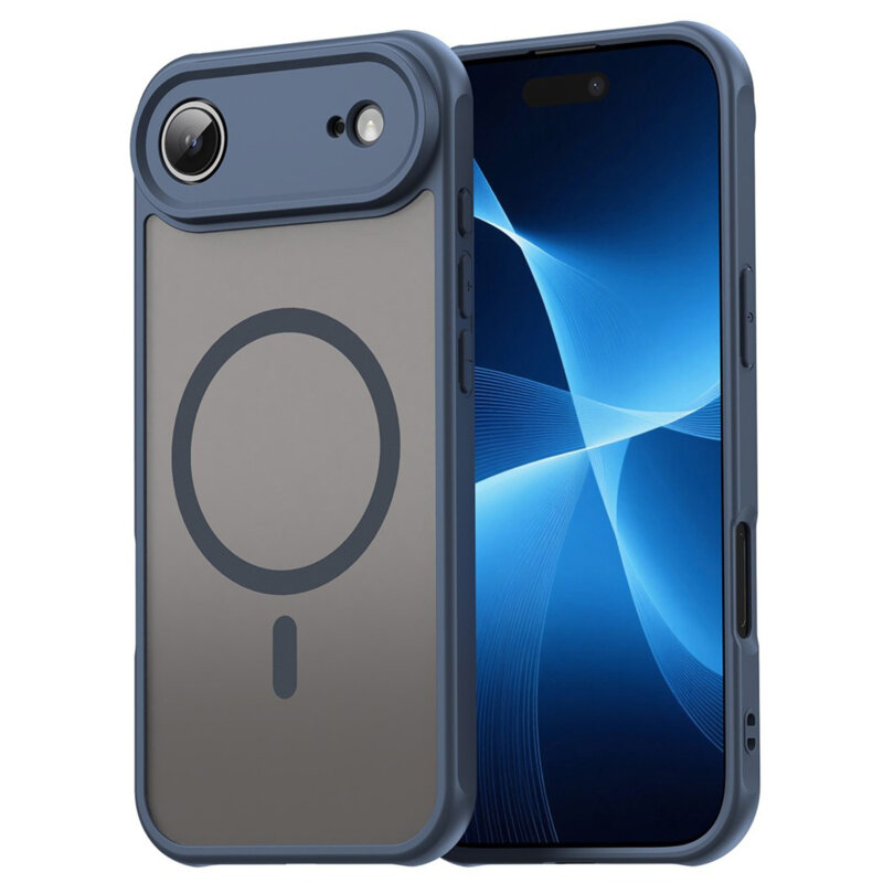 Husa iPhone 17 Air Techsuit HaloFrost II MagSafe, bleumarin