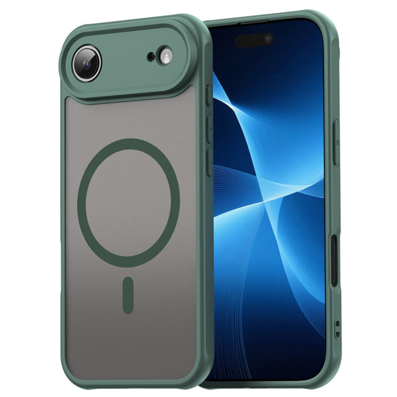 Husa iPhone 17 Air Techsuit HaloFrost II MagSafe, verde