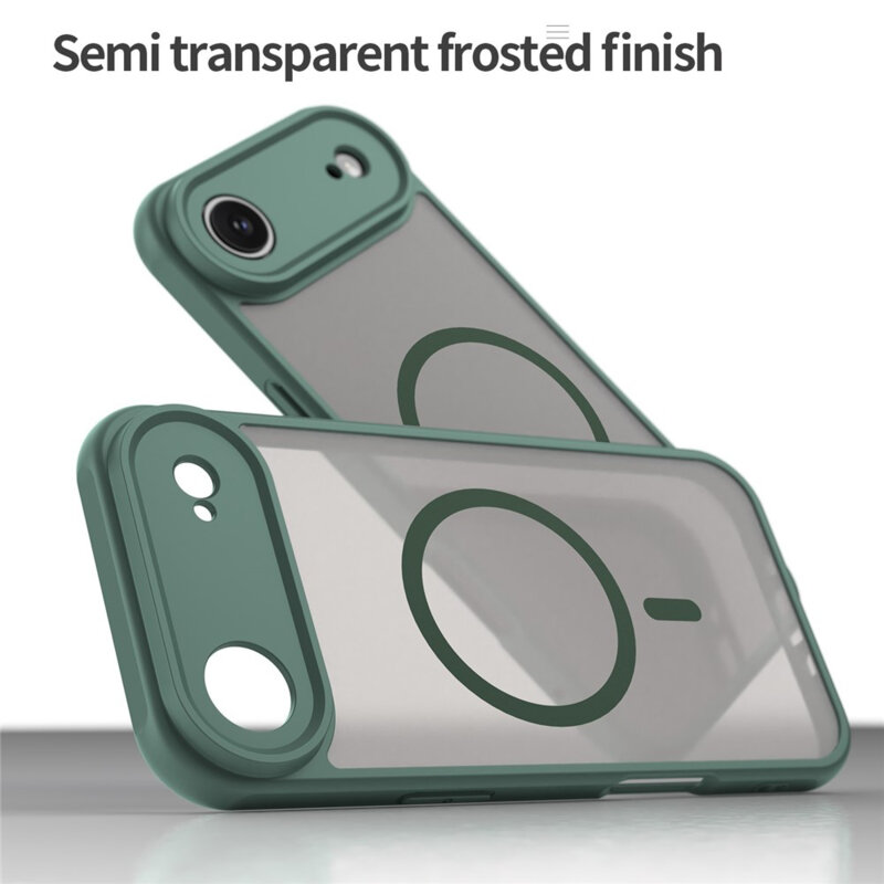 Husa iPhone 17 Air Techsuit HaloFrost II MagSafe, verde