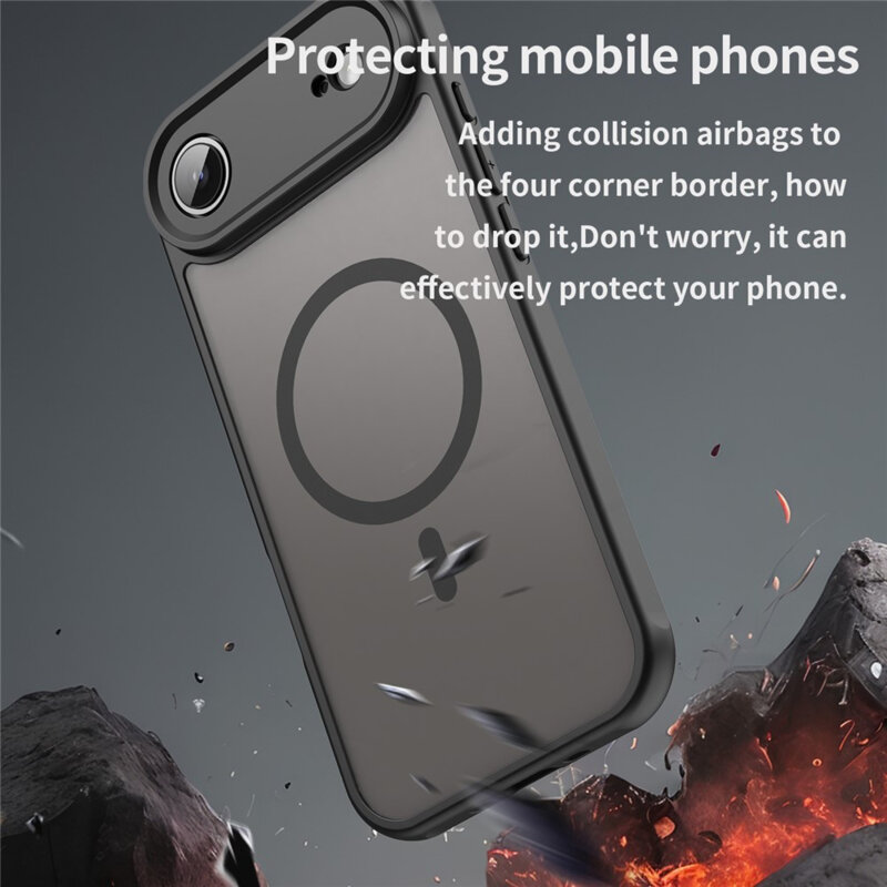 Husa iPhone 17 Air Techsuit HaloFrost II MagSafe, negru