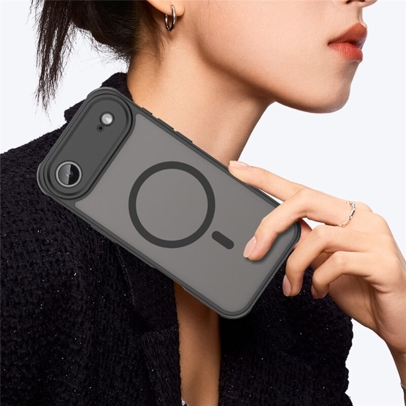 Husa iPhone 17 Air Techsuit HaloFrost II MagSafe, negru