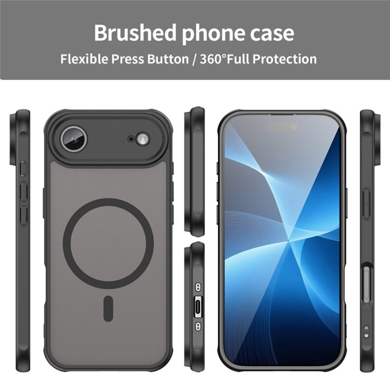 Husa iPhone 17 Air Techsuit HaloFrost II MagSafe, negru