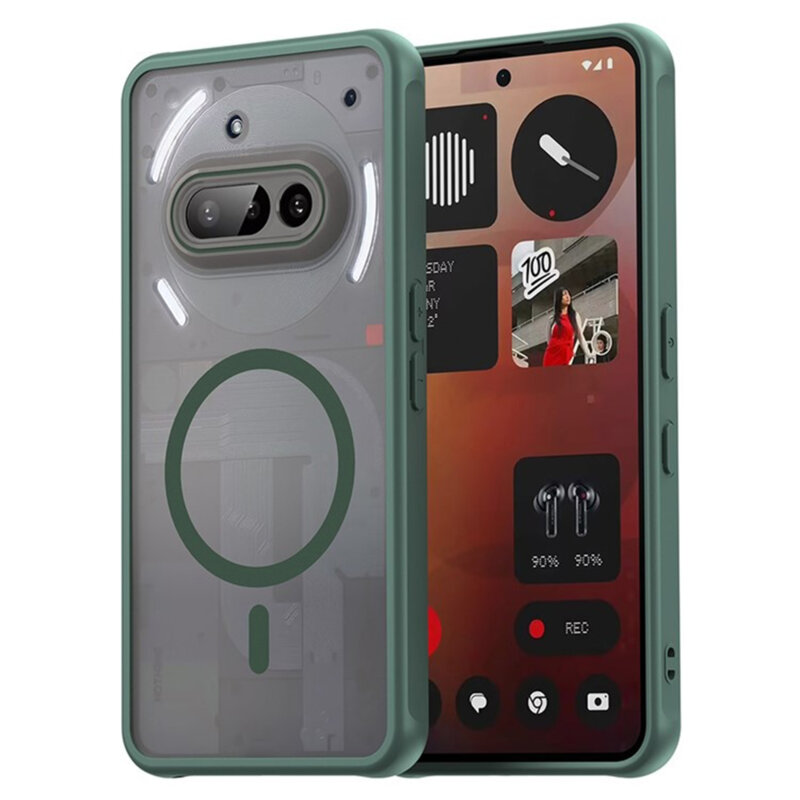 Husa Nothing Phone (3a) Techsuit HaloFrost II MagSafe, verde