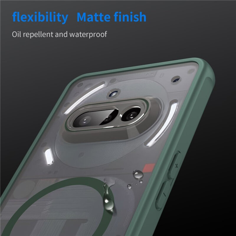 Husa Nothing Phone (3a) Techsuit HaloFrost II MagSafe, verde