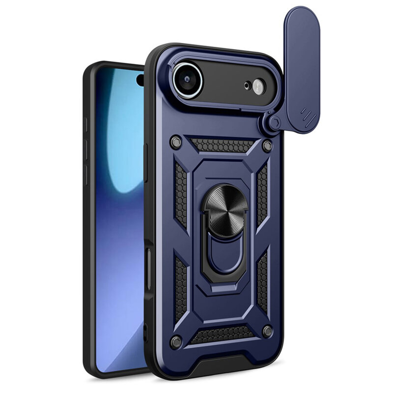 Husa iPhone 17 Air protectie camera Techsuit CamShield Series, albastru