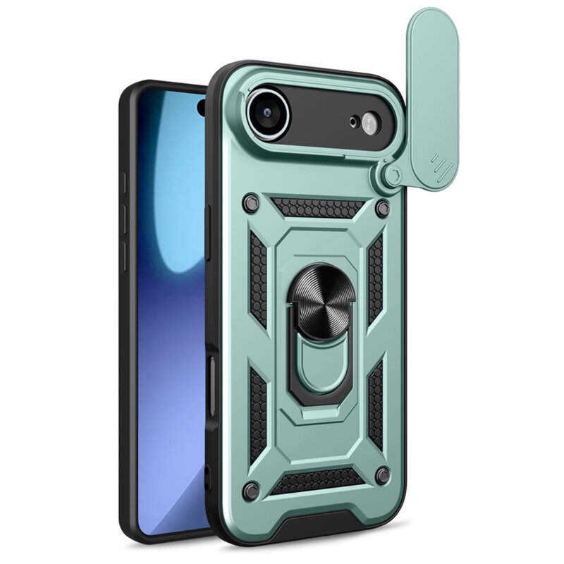 Husa iPhone 17 Air protectie camera Techsuit CamShield Series, verde
