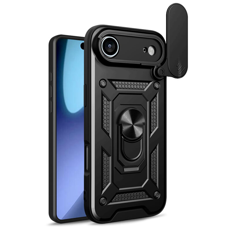 Husa iPhone 17 Air protectie camera Techsuit CamShield Series, negru