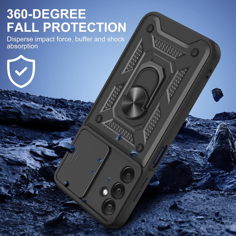 Husa Samsung Galaxy A17 5G protectie camera Techsuit CamShield Series, negru