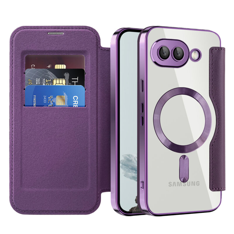 Husa Google Pixel 9a Techsuit SmartMag Book Case, mov