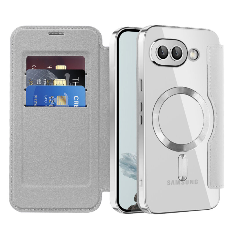 Husa Google Pixel 9a Techsuit SmartMag Book Case, gri