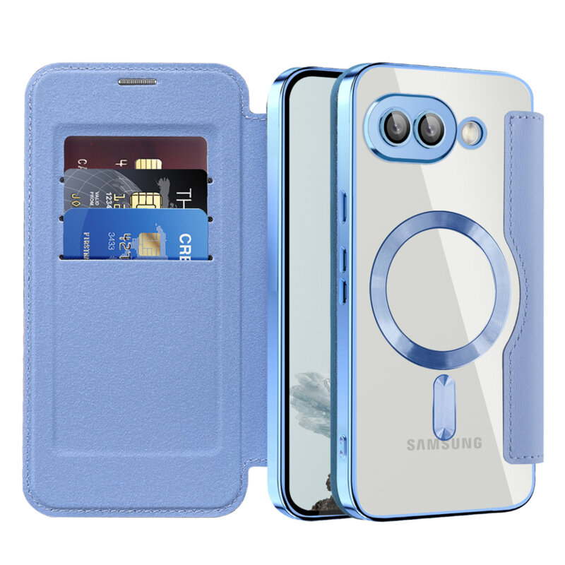 Husa Google Pixel 9a Techsuit SmartMag Book Case, bleu
