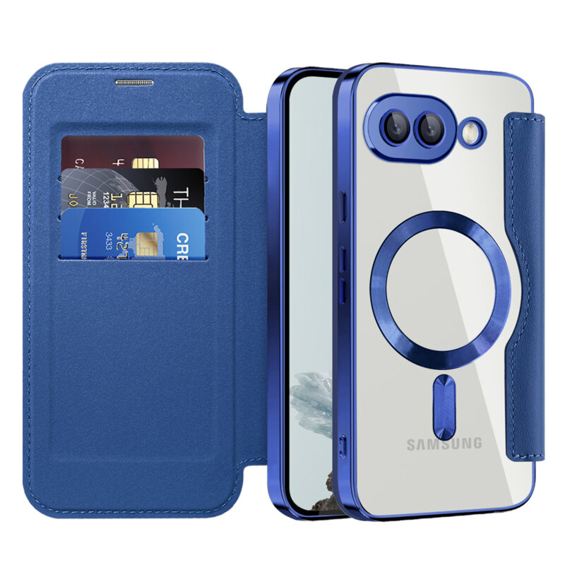 Husa Google Pixel 9a Techsuit SmartMag Book Case, albastru