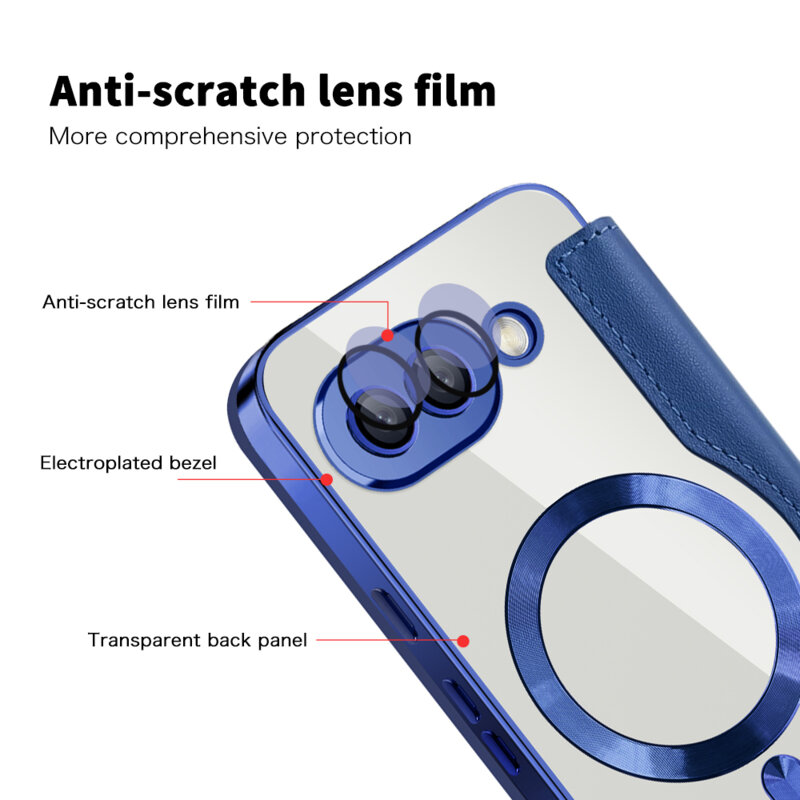 Husa Google Pixel 9a Techsuit SmartMag Book Case, albastru