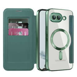 Husa Google Pixel 9a Techsuit SmartMag Book Case, verde