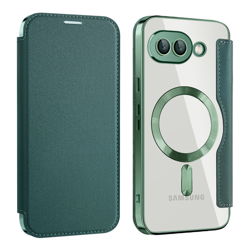 Husa Google Pixel 9a Techsuit SmartMag Book Case, verde