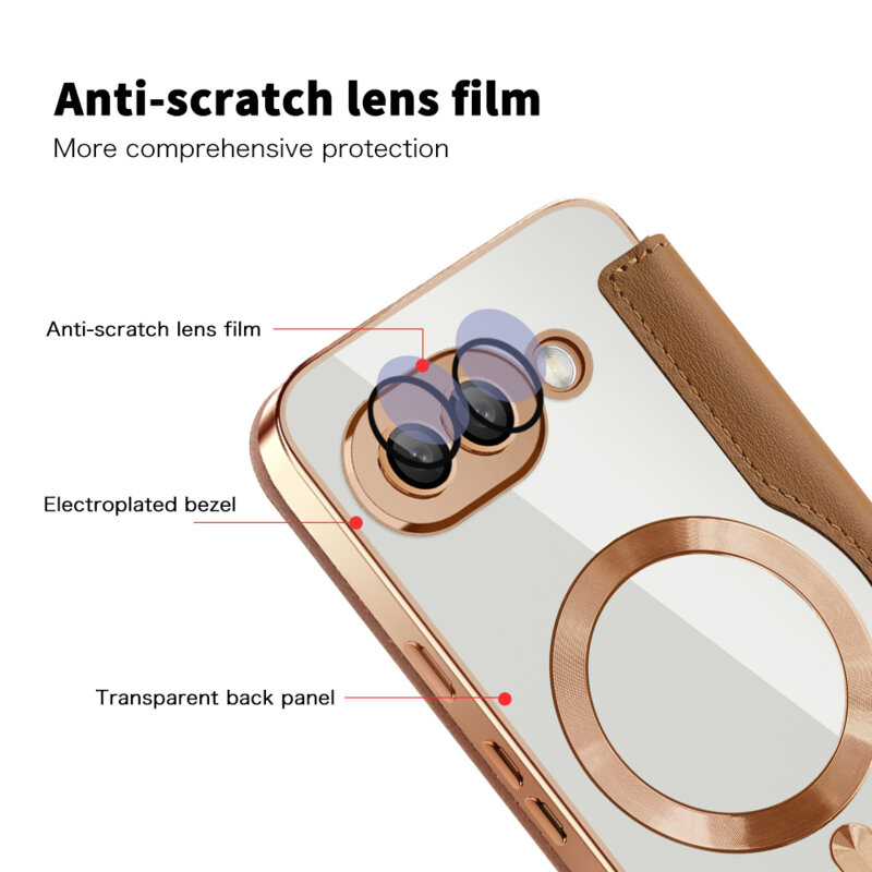 Husa Google Pixel 9a Techsuit SmartMag Book Case, maro