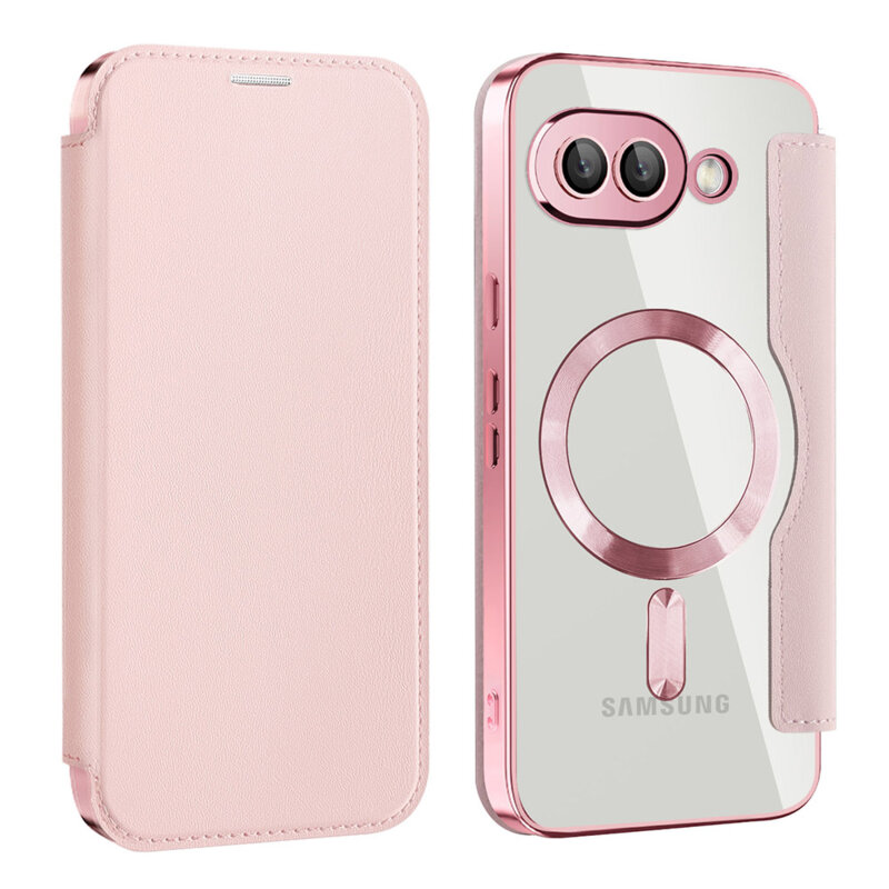 Husa Google Pixel 9a Techsuit SmartMag Book Case, roz