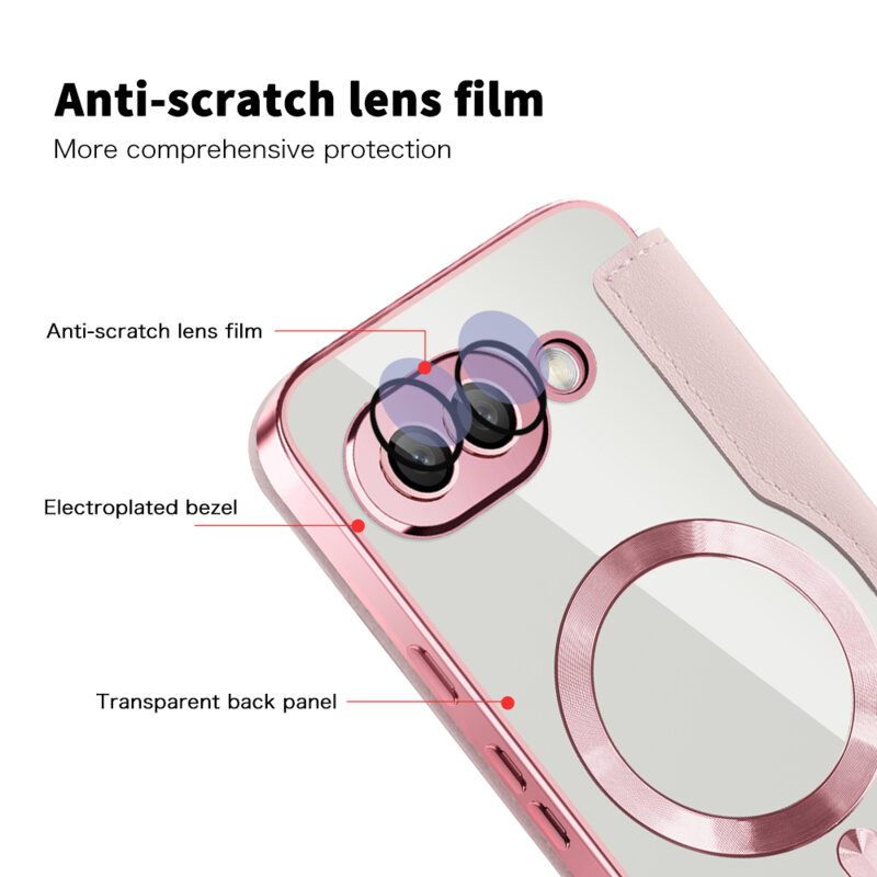 Husa Google Pixel 9a Techsuit SmartMag Book Case, roz