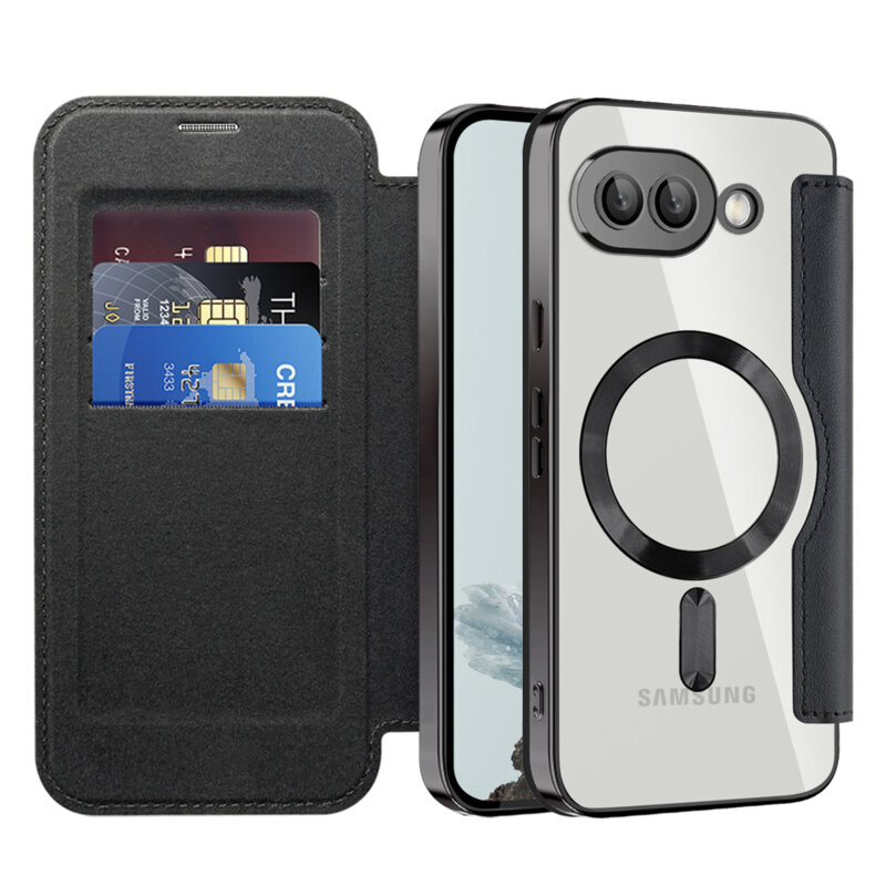 Husa Google Pixel 9a Techsuit SmartMag Book Case, negru