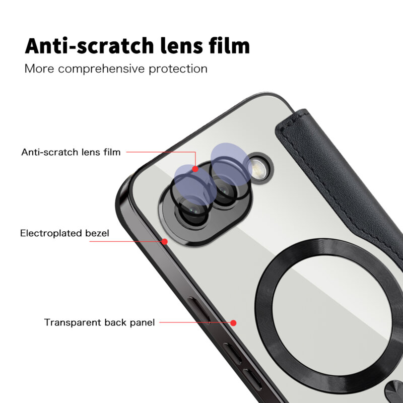 Husa Google Pixel 9a Techsuit SmartMag Book Case, negru