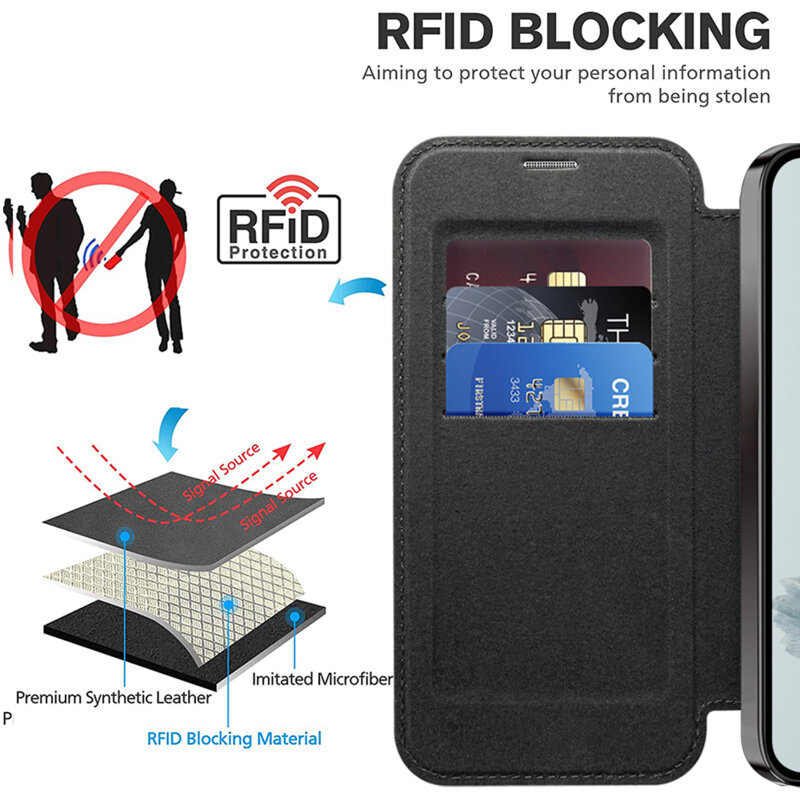 Husa Google Pixel 9a Techsuit SmartMag Book Case, negru