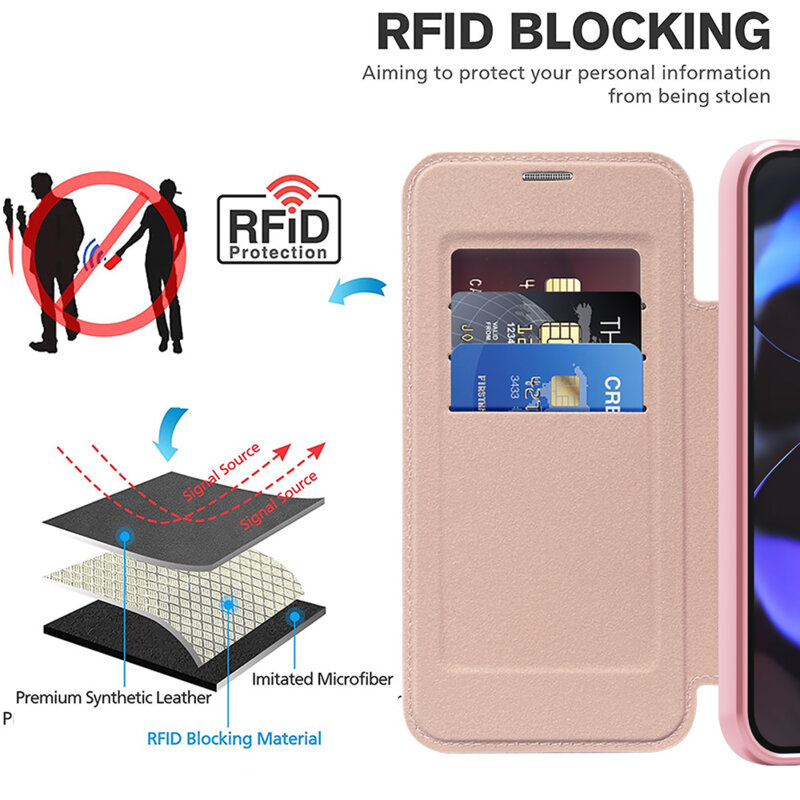 Husa Google Pixel 10 Pro Techsuit SmartMag Book Case, roz