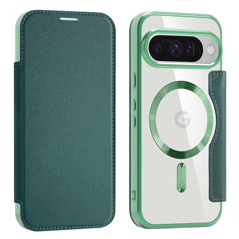 Husa Google Pixel 10 Pro Techsuit SmartMag Book Case, verde