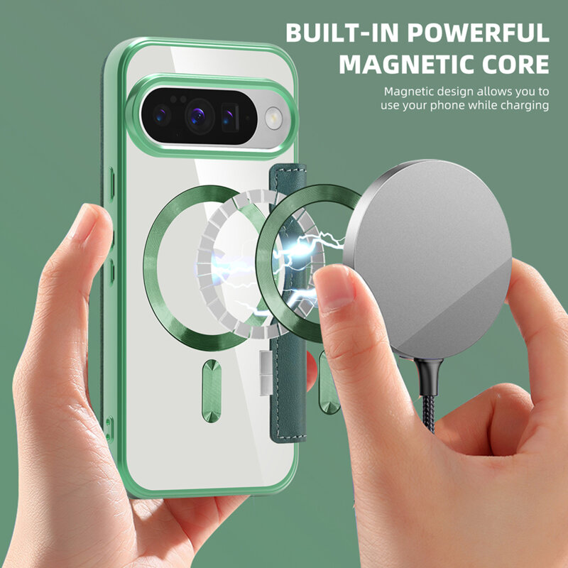 Husa Google Pixel 10 Pro Techsuit SmartMag Book Case, verde