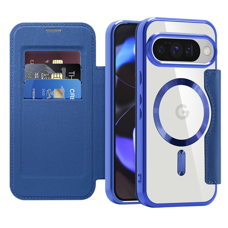 Husa Google Pixel 10 Pro Techsuit SmartMag Book Case, albastru