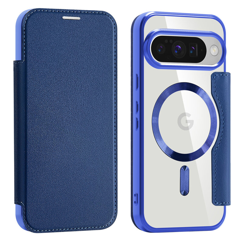 Husa Google Pixel 10 Pro Techsuit SmartMag Book Case, albastru