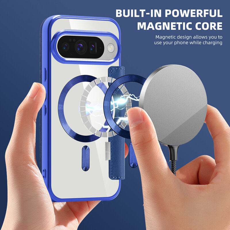 Husa Google Pixel 10 Pro Techsuit SmartMag Book Case, albastru