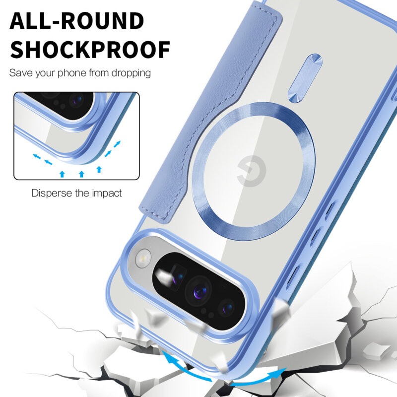 Husa Google Pixel 10 Pro Techsuit SmartMag Book Case, bleu