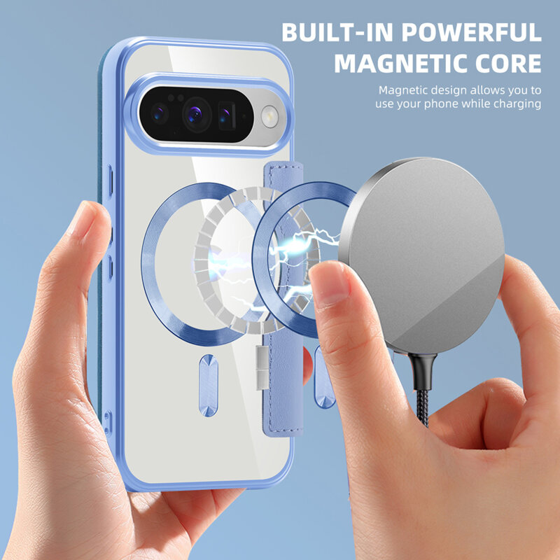 Husa Google Pixel 10 Pro Techsuit SmartMag Book Case, bleu