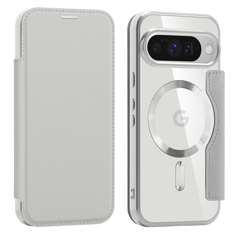 Husa Google Pixel 10 Pro Techsuit SmartMag Book Case, gri