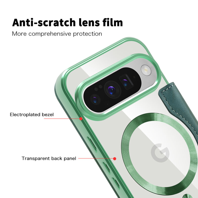 Husa Google Pixel 10 Pro XL Techsuit SmartMag Book Case, verde