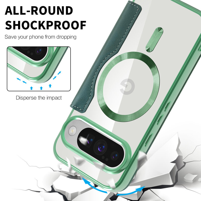 Husa Google Pixel 10 Pro XL Techsuit SmartMag Book Case, verde