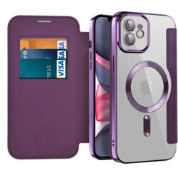 Husa iPhone 11 Techsuit SmartMag Book Case, mov