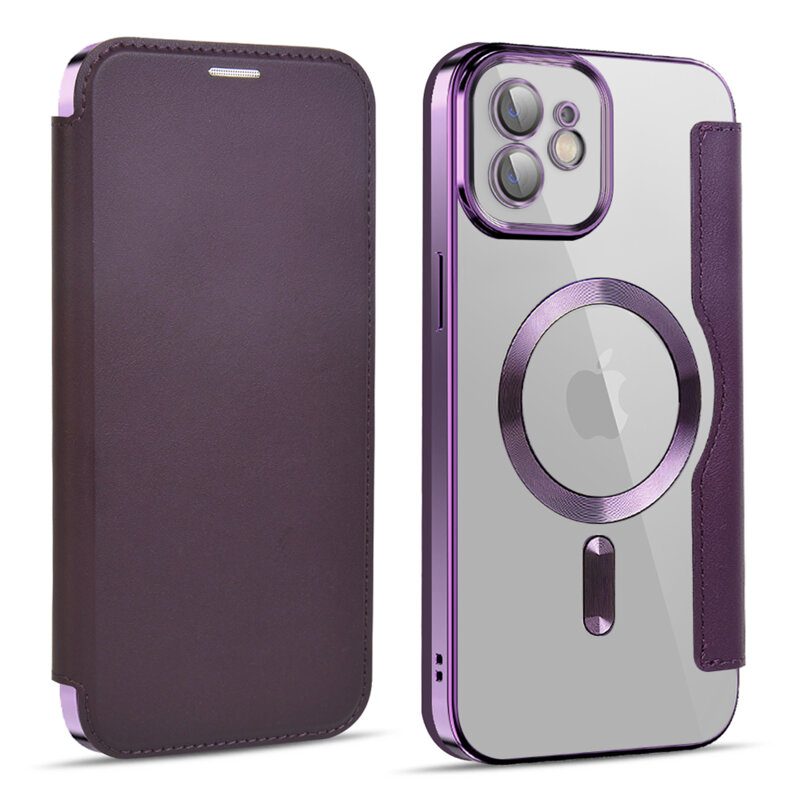Husa iPhone 11 Techsuit SmartMag Book Case, mov
