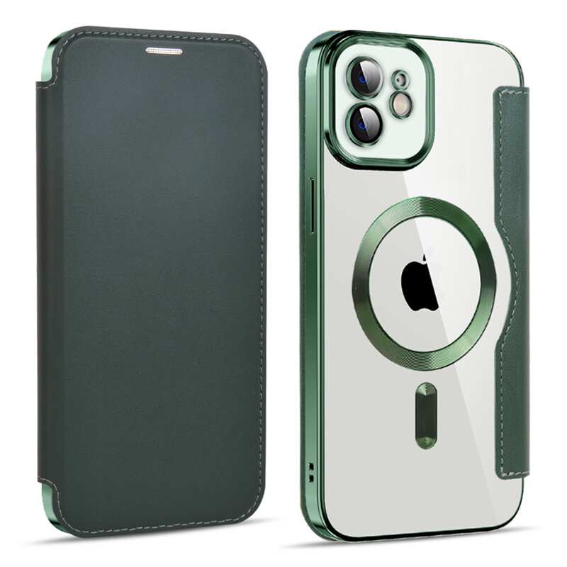 Husa iPhone 11 Techsuit SmartMag Book Case, verde